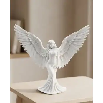 Dekoratif Melek İnsan Figürlü 3D Heykel Biblo Modern Ev Dekoru