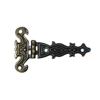 Dekoratif, Sac Tek Kuyruklu Menteşe - 40x68 Mm, Küçük, Antik, 100 Adet