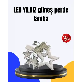 Dekoratif Yıldız Peri Led Perde 3x3 Metre Ortam Işığı