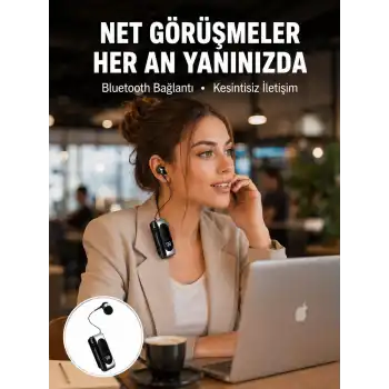 Dijital Göstergeli Bluetooth Kulaklık – Klipsli ve Şık Tasarım Yeni Nesil