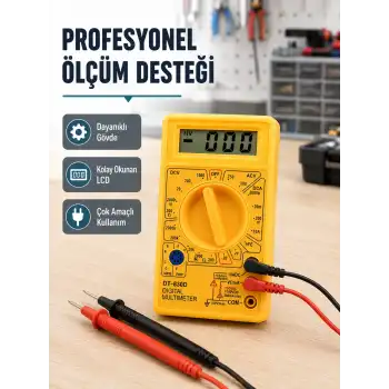 Dijital Multimetre Ölçü Aleti AC DC Ölçüm ve LCD Ekranlı Yeni Nesil