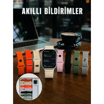 Dokunmatik Akıllı Saat Bluetooth Arama Sağlık Takipli 7 Değiştirilebilir Kordonlu Saat