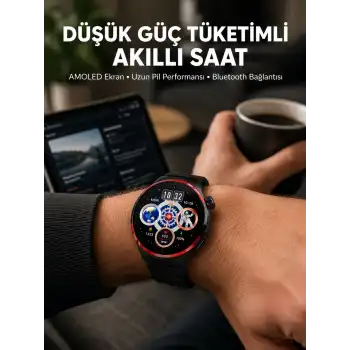 Dokunmatik Akıllı Saat Kablosuz Şarj AMOLED Ekran Yeni Nesil