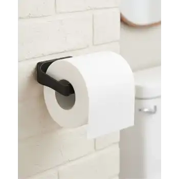 Duvara Monte Siyah Peçetelik Minimal Banyo Aksesuarı