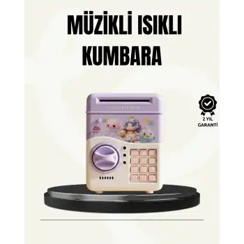 Elektronik Şifreli ATM Görünümlü Çocuk Kumbarası Mor