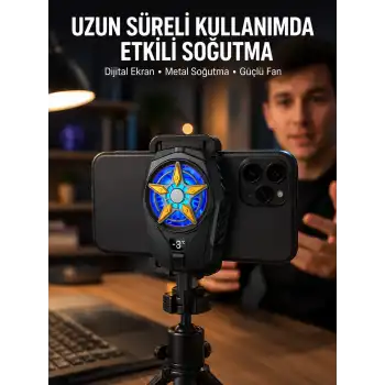 Ergonomik Telefon Soğutucu – 2 Hız Ayarı, Hafif ve Taşınabilir Yeni Nesil