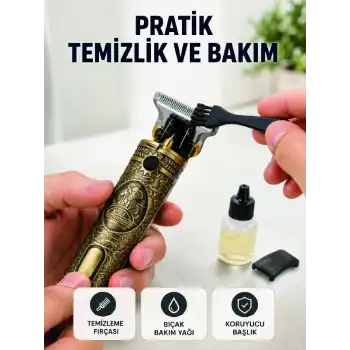 Erkek Bakım Tıraş Makinesi 1500 mAh Lityum Batarya 1 mm 2 mm 3 mm Taraklı