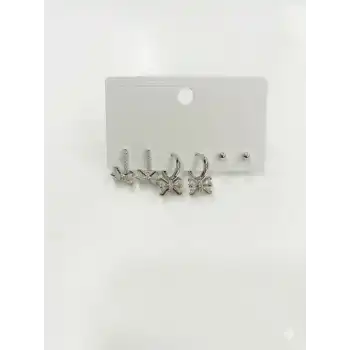 Fiyonk Detaylı Sallantılı Altılı Küpe