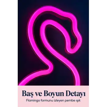 Flamingo LED Lamba USB Kablolu Beyaz Gövdeli
