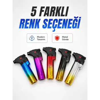 Gaz Dolumlu Rüzgar Dayanıklı Pürmüz Çakmak Ayarlı Alev Güçlü Performans