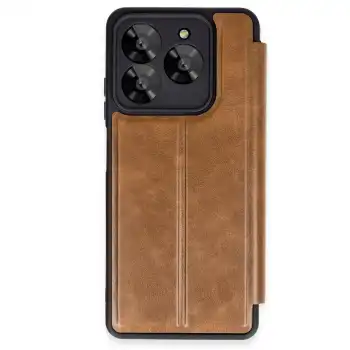 General Mobile Era 50 Kılıf Flip Cover - Taba