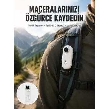 Geniş Açı Lensli WiFi Spor ve Vlog Kamerası Yeni Nesil