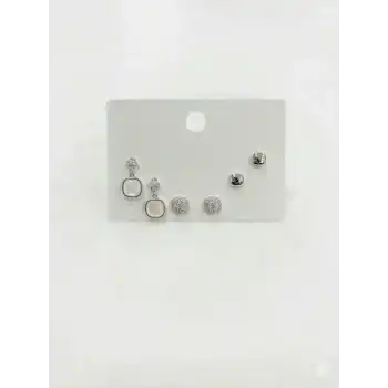 Geometrik Şekil Altılı Küpe