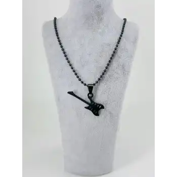 Gitar Figürü Çelik Erkek Kolye