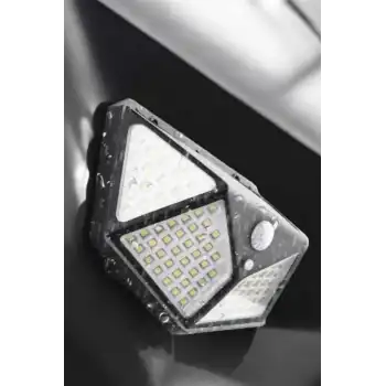 Güneş Enerjili Bahçe Aydınlatma Lambası Solar 100 Led Lamba