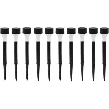 Güneş Enerjili Bahçe Lambası Plastik Saplama 10lu Set