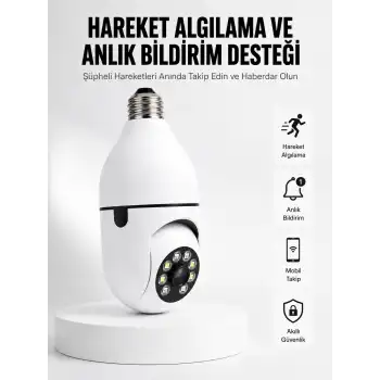 Hareket Algılamalı Kablosuz Akıllı Ev Güvenlik Kamerası Yeni Nesil