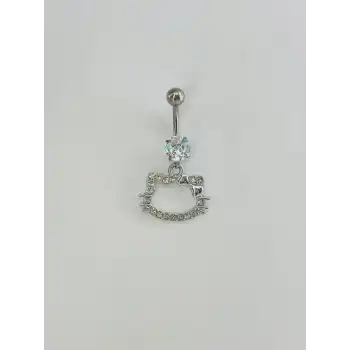 Hello Kıtty Detaylı Göbek Piercing