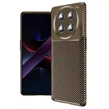 Honor Magic 7 Lite Kılıf Auto Focus Karbon Kapak - Kahverengi