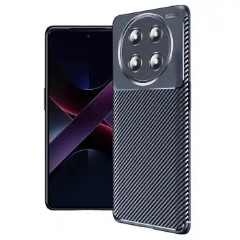 Honor Magic 7 Lite Kılıf Auto Focus Karbon Kapak - Lacivert