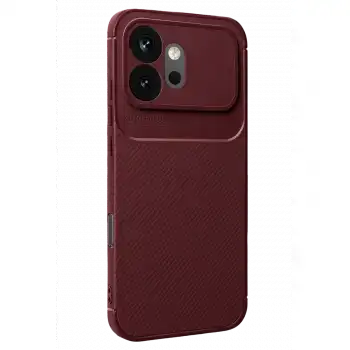 Huawei Honor 600 Auto Focus Karbon Kapak - Bordo