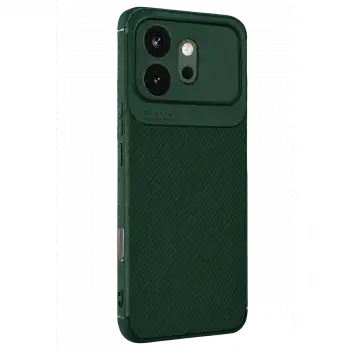 Huawei Honor 600 Auto Focus Karbon Kapak - Koyu Yeşil