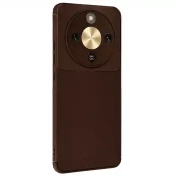 Huawei Honor Magic 8 Lite Auto Focus Karbon Kapak - Kahverengi