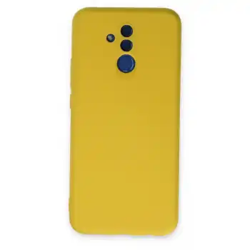Huawei Mate 20 Lite Kılıf Nano İçi Kadife Silikon - Sarı