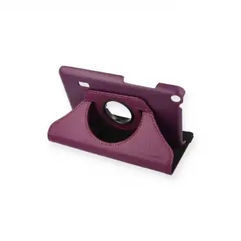 Huawei Mediapad T3 7 Kılıf 360 Tablet Deri Kılıf - Mürdüm