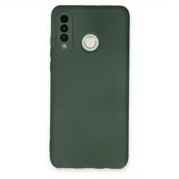 Huawei P30 Lite Kılıf Nano İçi Kadife Silikon - Koyu Yeşil