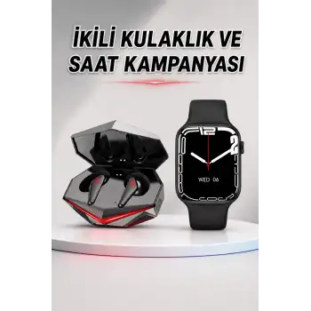 İkili Set Dev Kampanya Ucuz Kulaklık Ucuz Akıllı Saat Gürültü Önleyici Uzun Pil Ömrü