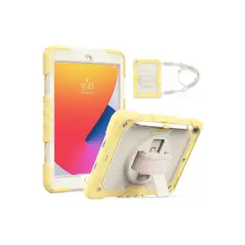 İpad 10.2 (7.nesil) Kılıf Strap New Tablet Kapak - Sarı