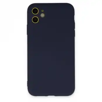 İphone 11 Kılıf Nano İçi Kadife Silikon - Lacivert