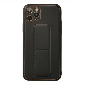 İphone 11 Pro Kılıf Coco Deri Standlı Kapak - Siyah