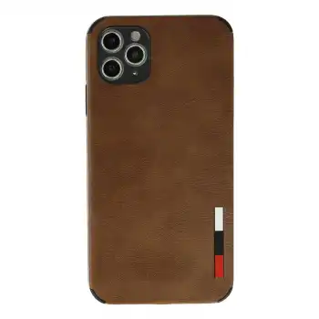 İphone 11 Pro Max Kılıf Loop Deri Silikon - Kahverengi