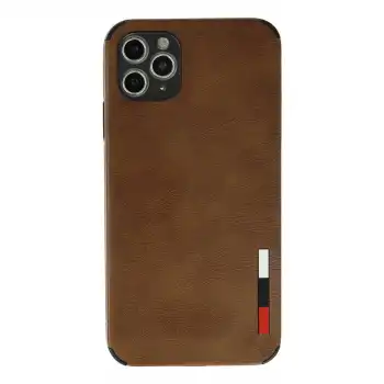 İphone 11 Pro Max Kılıf Loop Deri Silikon - Kahverengi