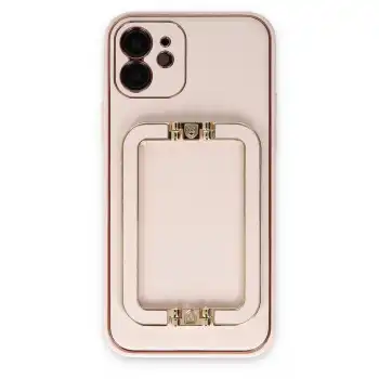 İphone 12 Kılıf Coco Elit Kapak - Pudra