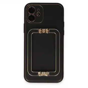 İphone 12 Kılıf Coco Elit Kapak - Siyah