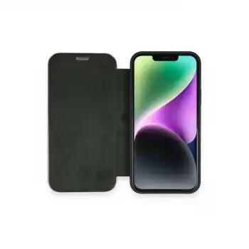 İphone 12 Kılıf Dolpin Kapaklı - Koyu Yeşil