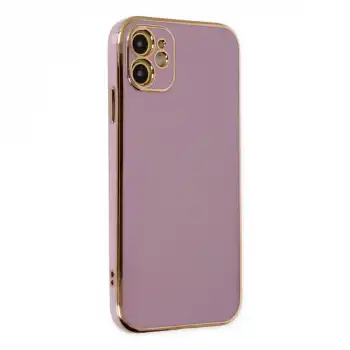 İphone 12 Kılıf Volet Silikon - Mor