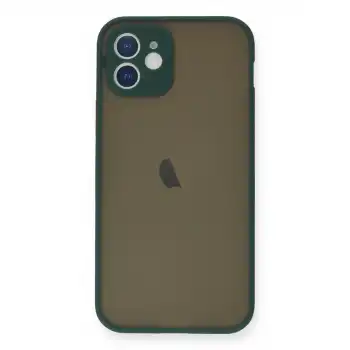 İphone 12 Mini Kılıf Montreal Silikon Kapak - Yeşil