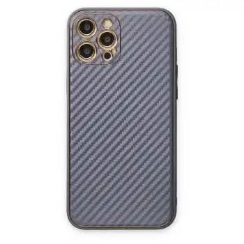 İphone 12 Pro Kılıf Coco Karbon Silikon - Gri