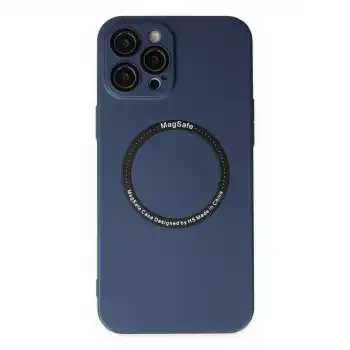 İphone 12 Pro Kılıf Jack Magneticsafe Lens Silikon - Lacivert