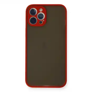 İphone 12 Pro Kılıf Montreal Silikon Kapak - Kırmızı
