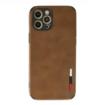İphone 12 Pro Max Kılıf Loop Deri Silikon - Kahverengi