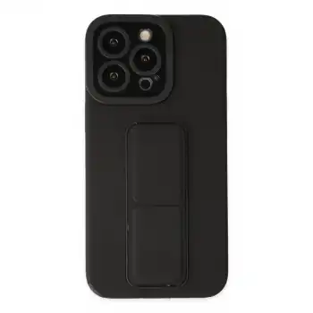 İphone 13 Pro Kılıf Mega Standlı Silikon - Siyah