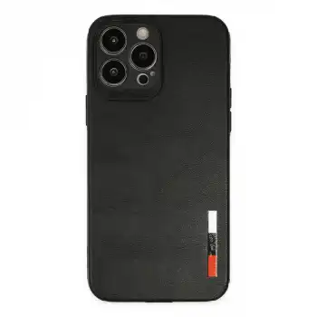 İphone 13 Pro Max Kılıf Loop Deri Silikon - Siyah