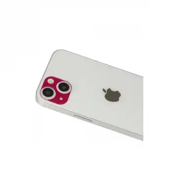 İphone 13 Rainbow Kamera Lens Koruma Cam - Koyu Kırmızı