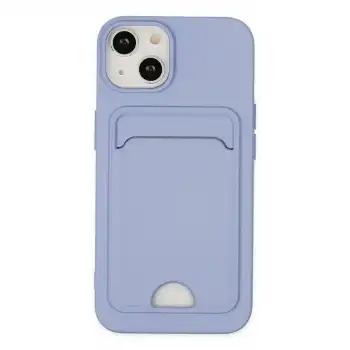 İphone 14 Plus Kılıf Kelvin Kartvizitli Silikon - Lila
