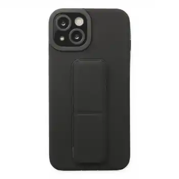 İphone 14 Plus Kılıf Mega Standlı Silikon - Siyah